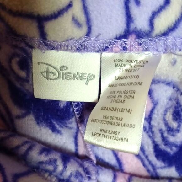 DISNEY FLEECE Purple Eore Pajama Pants L - Picture 3 of 7